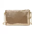 Miss Lulu London CLS2512 - Glam Sparkle Pailletten-Abendclutch-schlank, schimmernd, Handgelenk & táska – Hellgold