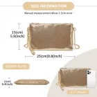 Miss Lulu London CLS2512 - Glam Sparkle Pailletten-Abendclutch-schlank, schimmernd, Handgelenk & táska – Hellgold