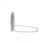 Miss Lulu London CLS2512 - Glam Sparkle Pailletten-Abendclutch-schlank, schimmernd, Handgelenk & táska – ezüst