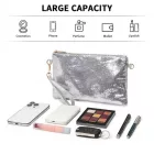 Miss Lulu London CLS2512 - Glam Sparkle Pailletten-Abendclutch-schlank, schimmernd, Handgelenk & táska – ezüst