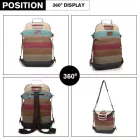 Miss Lulu London E1711 - Kono Regenbogen  Streifen hátizsák