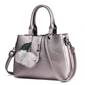   Miss Lulu London E1751 - Miss Lulu bőr-Look  Mehrere tartó  Pom Pom  válltáska táska -