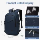 Miss Lulu London E6715 - Kono Business Laptop hátizsák  USB-Ladeanschluss - Dunkelblau
