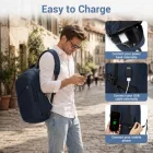 Miss Lulu London E6715 - Kono Business Laptop hátizsák  USB-Ladeanschluss - Dunkelblau