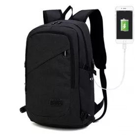   Miss Lulu London E6715 - Kono Business Laptop hátizsák  USB-Ladeanschluss - fekete