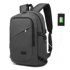 Miss Lulu London E6715 - Kono Business Laptop hátizsák  USB-Ladeanschluss - Dunkelgrau