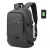 Miss Lulu London E6715 - Kono Business Laptop hátizsák  USB-Ladeanschluss - Dunkelgrau