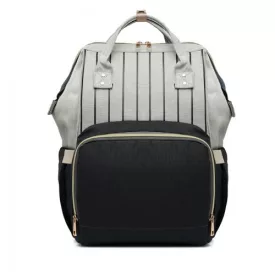   Miss Lulu London E6814-MISS LULU MULTIFUNKTIONS-BABY-WINDEL-WECHSELRUCKSACK-LILA fekete