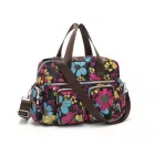 Miss Lulu London EB2351F - Kono Schlank Mehrfachtaschen Wasserabweisend táska-Táska  Blumendruck - fekete