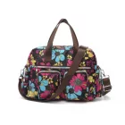Miss Lulu London EB2351F - Kono Schlank Mehrfachtaschen Wasserabweisend táska-Táska  Blumendruck - fekete