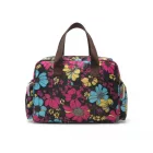 Miss Lulu London EB2351F - Kono Schlank Mehrfachtaschen Wasserabweisend táska-Táska  Blumendruck - fekete
