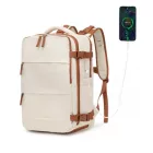 Miss Lulu London EQ2344 - Kono multifunkciós lélegző Reise-hátizsák  USB-Ladeanschluss  és separatem Schuhfach - bézs és barna