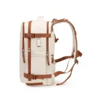 Miss Lulu London EQ2344 - Kono multifunkciós lélegző Reise-hátizsák  USB-Ladeanschluss  és separatem Schuhfach - bézs és barna