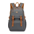 Miss Lulu London EQ2416 - Kono PVC- Urban Wasserabweisend hátizsák  Reflektierenden Sicherheitsgurten és Mehrkammern-Design - szürke és barna