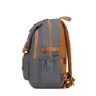 Miss Lulu London EQ2416 - Kono PVC- Urban Wasserabweisend hátizsák  Reflektierenden Sicherheitsgurten és Mehrkammern-Design - szürke és barna