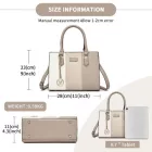 Miss Lulu London HBM2463 - MISS LULU -bőr-válltáska táska  dreifarbigen Nähten - Stylische tägliche Táska  verstellbarem vállpánt - Khaki