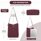 Miss Lulu London HBM2508 - Miss Lulu Minimalista vertikale válltáska táska  verstellbarem vállpánt és magnetischem záródás - Burgund