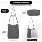 Miss Lulu London HBM2508 - Miss Lulu Minimalista vertikale válltáska táska  verstellbarem vállpánt és magnetischem záródás - szürke