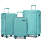Miss Lulu London KSK2494 - Kono 3-darabos minimalistisches keményfalú-Gepäckset  ABS+PC  TSA-zár és 360°-Drehrollen - kék