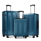 Miss Lulu London KSK2583 - Kono prémium ABS+PC 3-teiliger keményfalú-Reisesatz  TSA-zár és 360°-Silent Spinner-Rädern - Marineblau