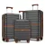 Miss Lulu London KSK2592 - Kono 3-darabos Hartschalengepäckset  ABS+PC  Streifendesign és Farbblockdetails,  Spinnerrädern - szürke és barna
