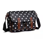 Miss Lulu London L1107D2 - Miss Lulu táska Wachstuchtasche Tupfendruck fekete