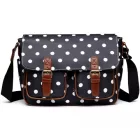 Miss Lulu London L1107D2 - Miss Lulu táska Wachstuchtasche Tupfendruck fekete