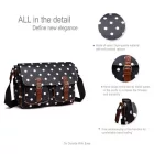 Miss Lulu London L1107D2 - Miss Lulu táska Wachstuchtasche Tupfendruck fekete