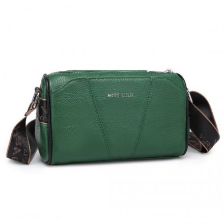 Miss Lulu London L2310 - és elegáns széles vállpánt valódi bőr válltáska táska zöld