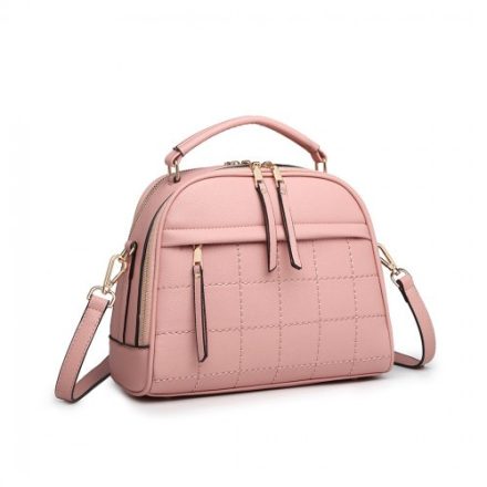 Miss Lulu London LB6919 - Quadrat Stich kézi táska rózsaszín