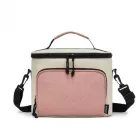 Miss Lulu London LBK2534 - Kono Isolierte Lunchtasche - Wasserfester Lebensmittelbehälter  4 Schichten, auslaufsicher, tragbar  verstellbarem Schultergurt - bézs és rózsaszín
