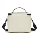Miss Lulu London LBK2534 - Kono Isolierte Lunchtasche - Wasserfester Lebensmittelbehälter  4 Schichten, auslaufsicher, tragbar  verstellbarem Schultergurt - bézs és rózsaszín