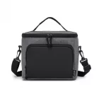 Miss Lulu London LBK2534 - Kono Isolierte Lunchtasche - Wasserfester Lebensmittelbehälter  4 Schichten, auslaufsicher, tragbar  verstellbarem Schultergurt - szürke és fekete