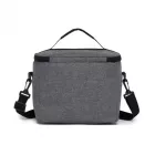 Miss Lulu London LBK2534 - Kono Isolierte Lunchtasche - Wasserfester Lebensmittelbehälter  4 Schichten, auslaufsicher, tragbar  verstellbarem Schultergurt - szürke és fekete