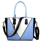 Miss Lulu London LG1641 - Miss Lulu V-forma Schulterhandtasche in bőrhatású - kék