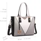 Miss Lulu London LG1641 - Miss Lulu V-forma Schulterhandtasche in bőrhatású - szürke