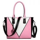 Miss Lulu London LG1641 - Miss Lulu V-forma Schulterhandtasche in bőrhatású - rózsaszín