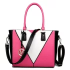 Miss Lulu London LG1641 - Miss Lulu V-forma Schulterhandtasche in bőrhatású - Pflaume