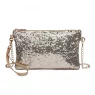 Miss Lulu London LH1765 L GD - Miss Lulu Pailletten Táska Clutch alkalmi táska fény arany