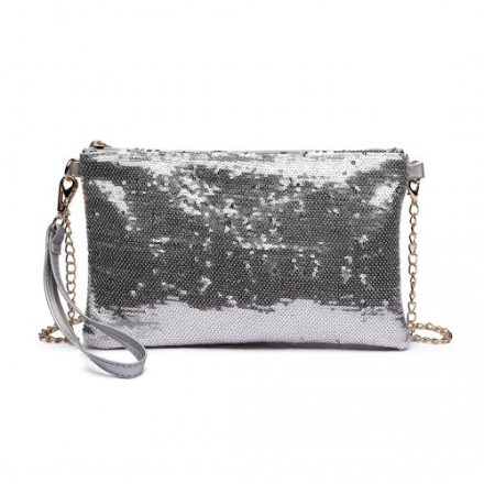 Miss Lulu London LH1765 SI - Pailletten Táska Clutch alkalmi ezüst