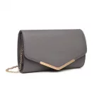 Miss Lulu London LH2064 - Miss Lulu Vegane Táska Clutch  Umschlag - szürke