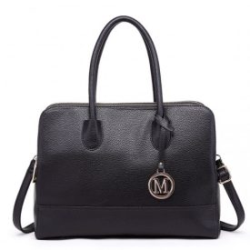   Miss Lulu London LT1726 - Miss Lulu strukturiertem  bőr középső Méret klasszikus Táska válltáska táska