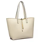 Miss Lulu London LT6628-1-női-dupla Seiten -lederne táska-Táska enthalten egy váll-kereszt-Körper-Beutelbeige