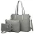 Miss Lulu London LT6648 - Miss Lulu Dreiteilige bevásárló táska-válltáska táska és Táska Clutch - Dunkelgrau