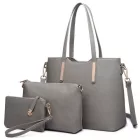 Miss Lulu London LT6648 - Miss Lulu Dreiteilige bevásárló táska-válltáska táska és Táska Clutch - szürke