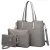 Miss Lulu London LT6648 - Miss Lulu Dreiteilige bevásárló táska-válltáska táska és Táska Clutch - szürke