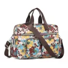 Miss Lulu London MSK2436F - Kono nagy Kapazität utazótáska  mehreren zippesverschlusstaschen és Blumendruck Perfekt  den täglichen Gebrauch - Khaki