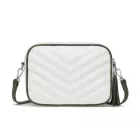 Miss Lulu London MSM2460 - Miss Lulu Minimalista Quertasche  -bőr  V-Nähten és cipzár  Fransen - Weiß és zöld