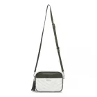 Miss Lulu London MSM2460 - Miss Lulu Minimalista Quertasche  -bőr  V-Nähten és cipzár  Fransen - Weiß és zöld
