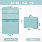 Miss Lulu London POK2523 - Kono 6-in-1 Hänge-Reiseorganizer-Táska, Tragbares faltbares Packwürfel-szett  gurulós táska-Einschub - kék